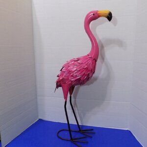 NEW Metal Flamingo Statue Figurine Home Decor Florida Souvenir
